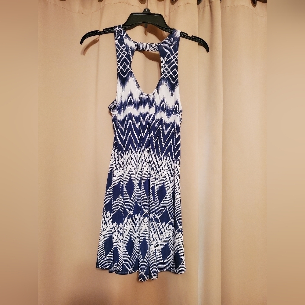 Lucy Love Blue and White Dress.  Size X-Small